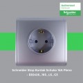  Schneider Electric Pieno - 16A 250V 1 Gang Schuko Socket - Lavendar Silver